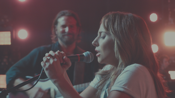 Best Picture nominee  "A Star is Born" starring Lady Gaga and Bradley Cooper.