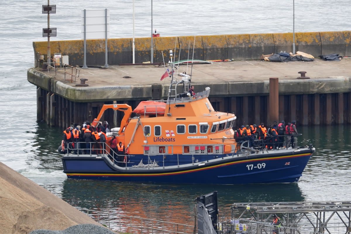 More than 400 migrants arrived in the UK on the day five people including a child died while trying to cross the Channel (Gareth Fuller/PA) (PA Wire)