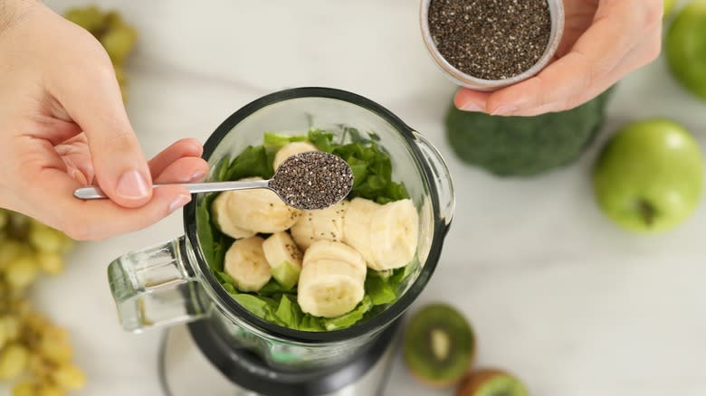 blender with chia seeds