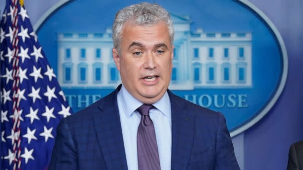 PHOTO: White House COVID-19 Response Coordinator Jeff Zients speaks during a press briefing at the White House, April 13, 2021, in Washington. (Patrick Semansky/AP, FILE)