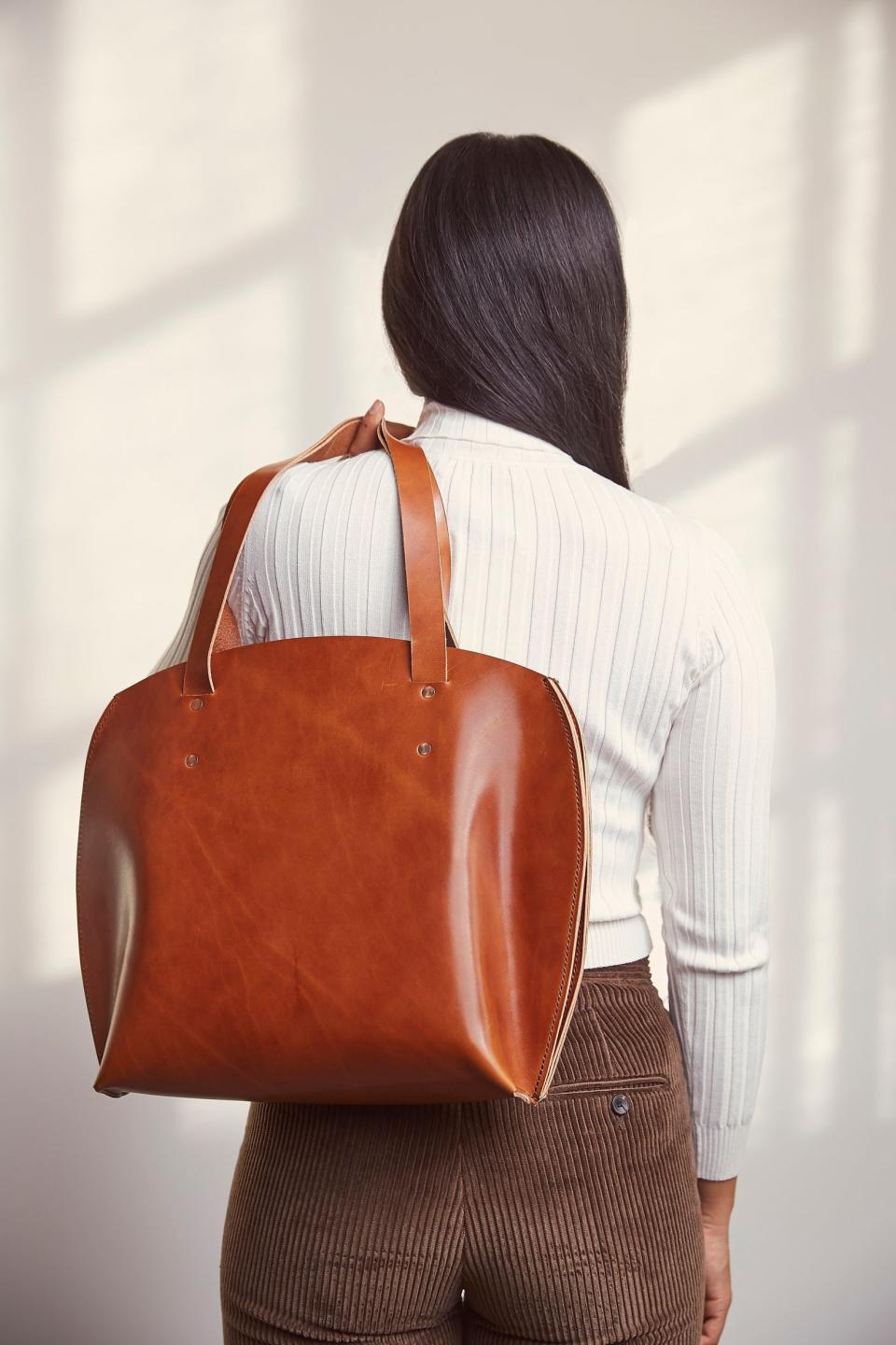 Vegetable Tanned Leather Tote 