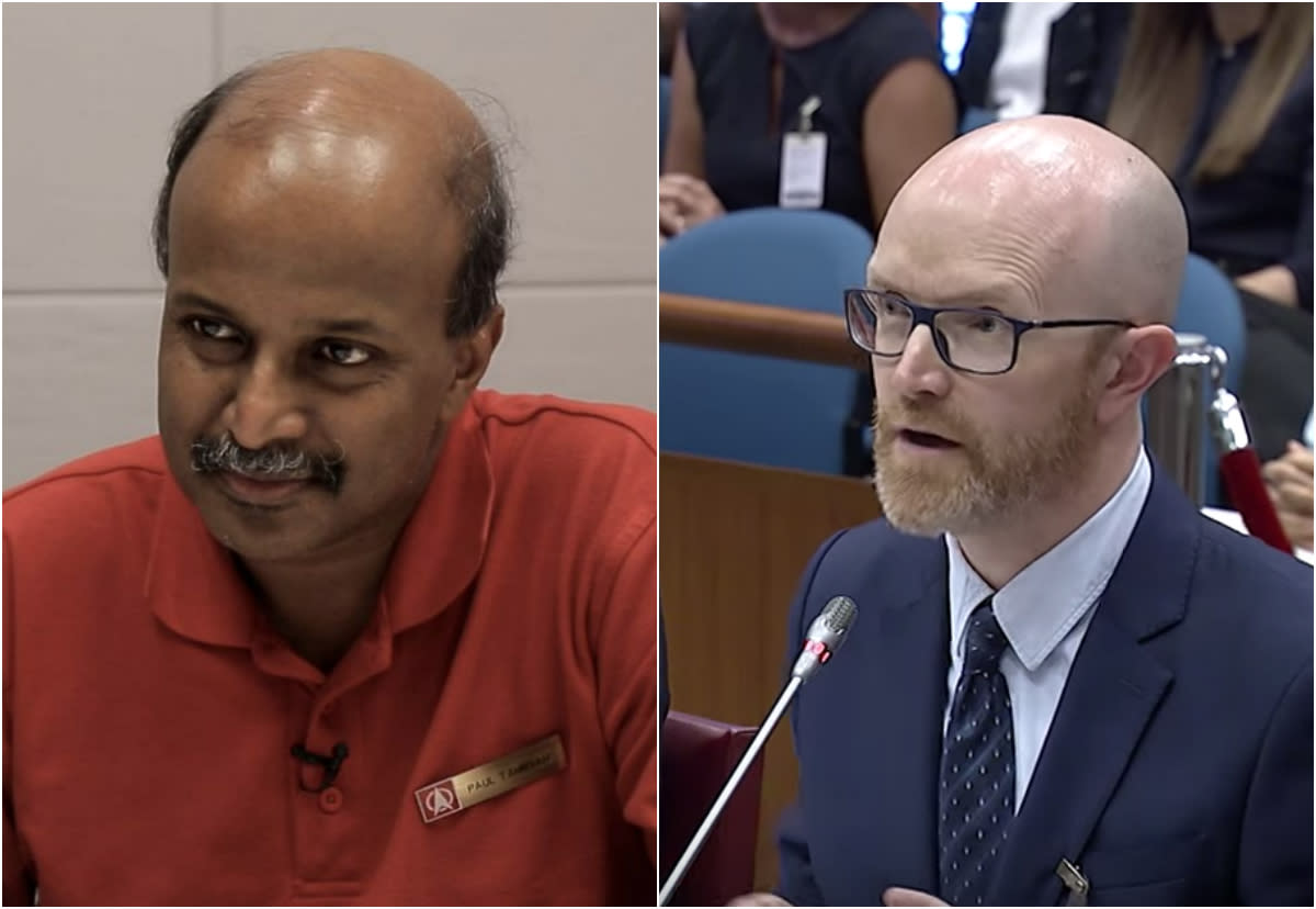 Singapore Democratic Party Chairman Paul Tambyah (left) and Facebook’s Asia-Pacific vice-president of public policy Simon Milner. (PHOTOS: Yahoo News Singapore file photo, gov.sg)