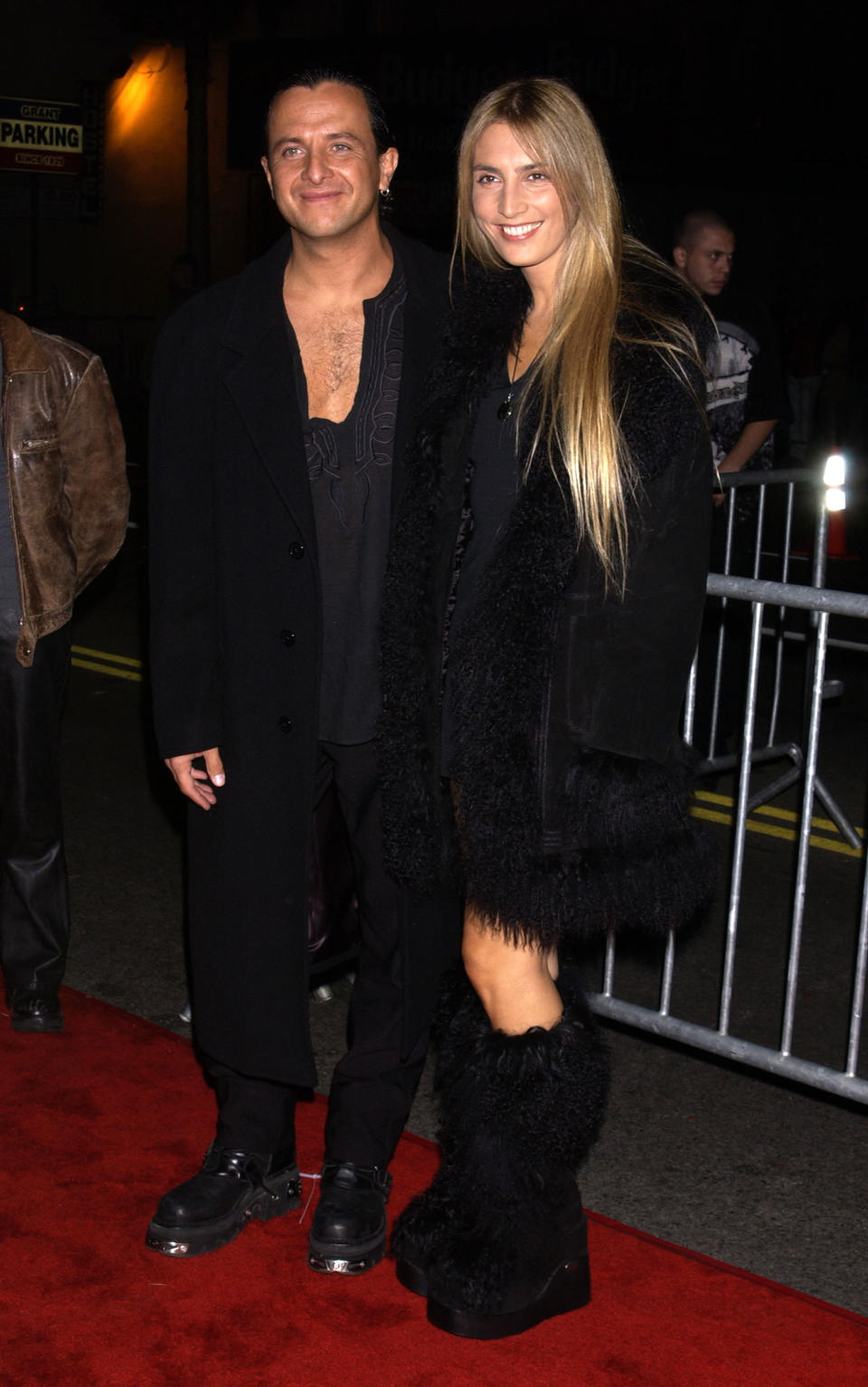 Eduardo Palomo and wife Karina during 2002 Ritmo Latino Music Awards - El Premio de la Gente at Kodak Theatre in Hollywood, California, United States. (Photo by Albert L. Ortega/WireImage)