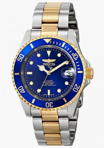 Reloj automático con borde de moneda de Invicta de la colección Pro Diver para hombre. (Foto: Amazon)