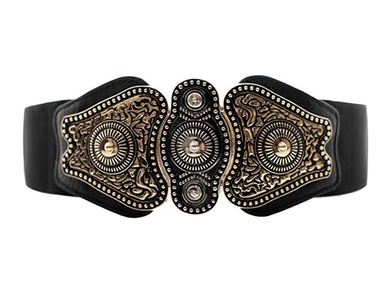 Women's Stretch Waist Fashion Western Retro Buckle