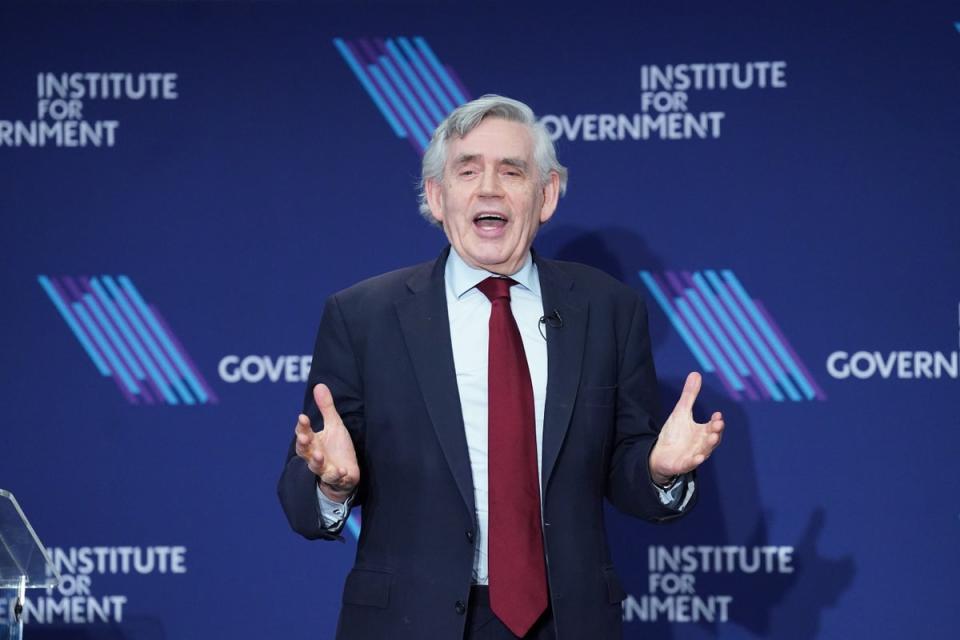 Former Labour prime minister Gordon Brown said the two-child benefit cap was ‘condemning children to poverty’ (PA Wire)