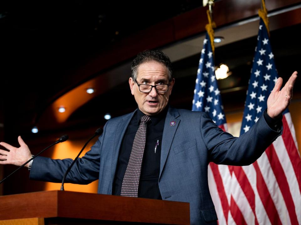 Democratic Rep. Andy Levin of Michigan at a press conference on Capitol Hill on February 9, 2022.