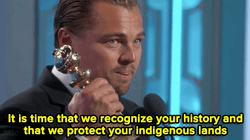 Leonardo DiCaprio Honored Native Americans in His Golden Globe Acceptance Speech 