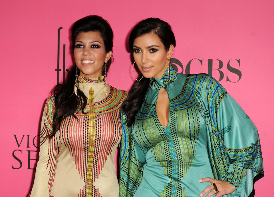 Kourtney Kardashian and Kim Kardashian together