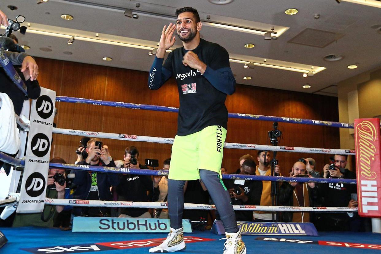 Endgame | Amir Khan may be all smiles ahead of his return this weekend but some critics say he has taken his eye off the all, with a stint on the TV show ‘I’m A Celebrity’: Jan Kruger/Getty Images