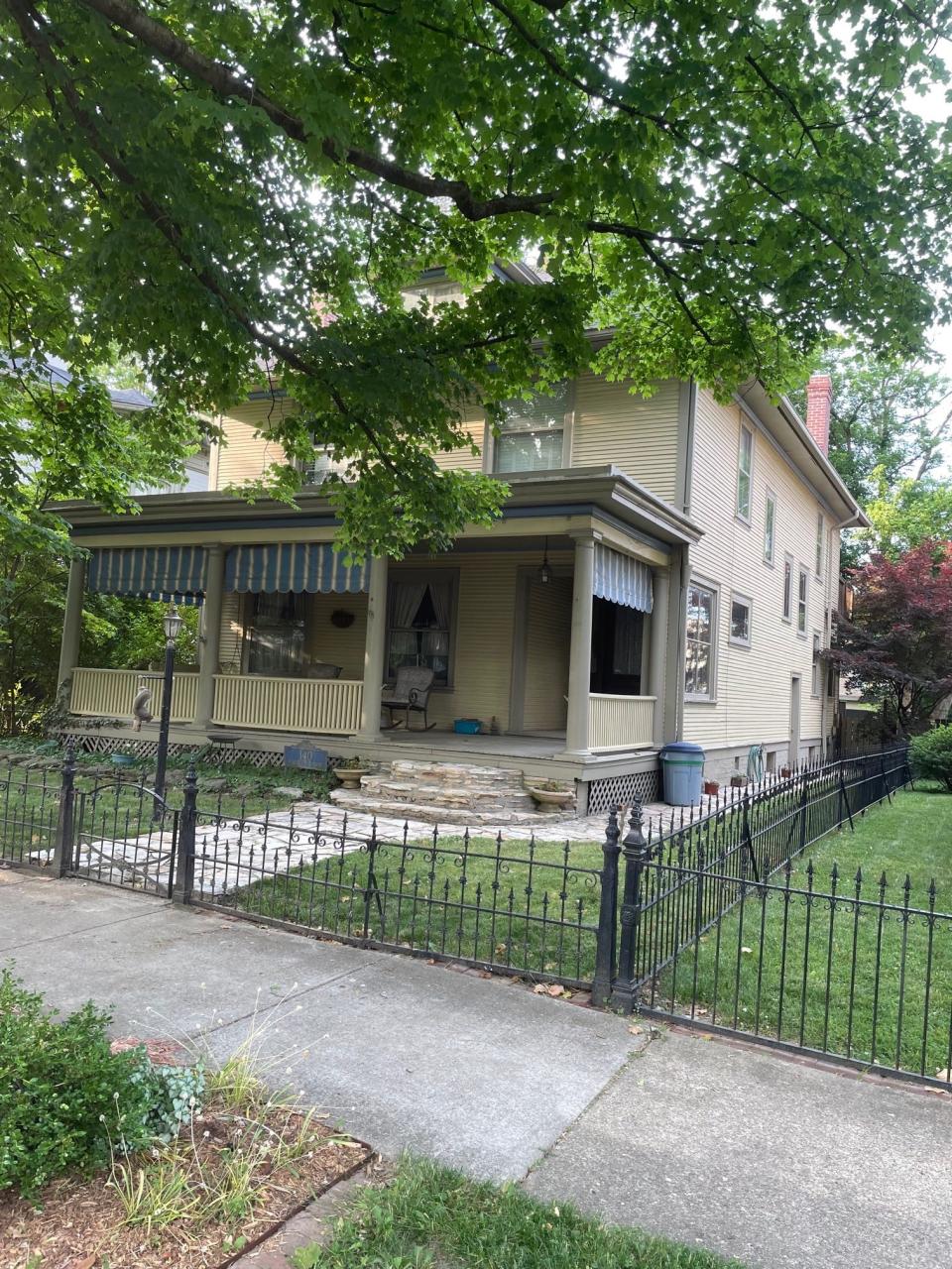 The home of Miss Nellie Stutson and then Edward C. and May Rutter is shown as it stands proudly yet today at 140 E. Wheeling St.