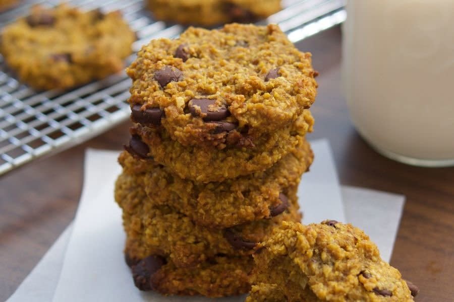 Pumpkin-Orange Chocolate Chip Oatmeal Cookies