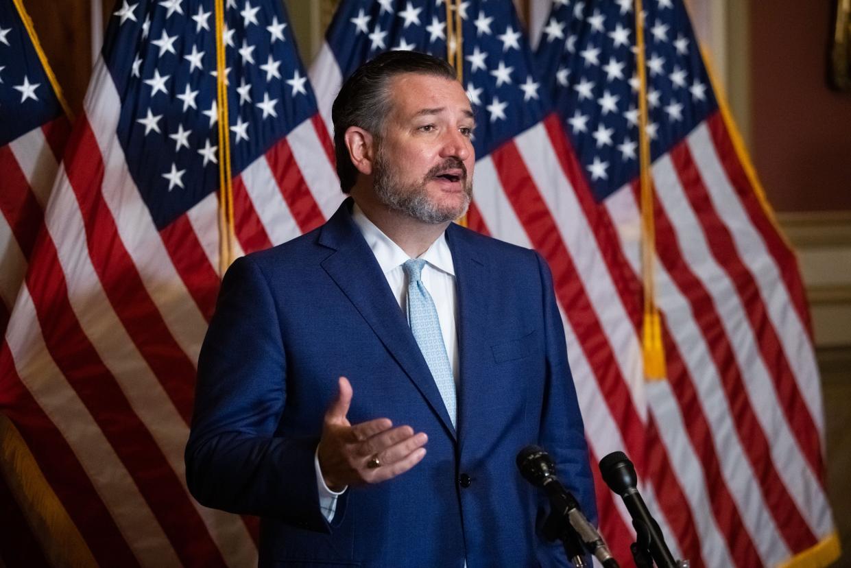 <p>Ted Cruz will lead 11 GOP senators to demand ‘emergency audit’ of election result in joint session of Congress</p> (GRAEME JENNINGS/POOL/AFP via Getty Images)