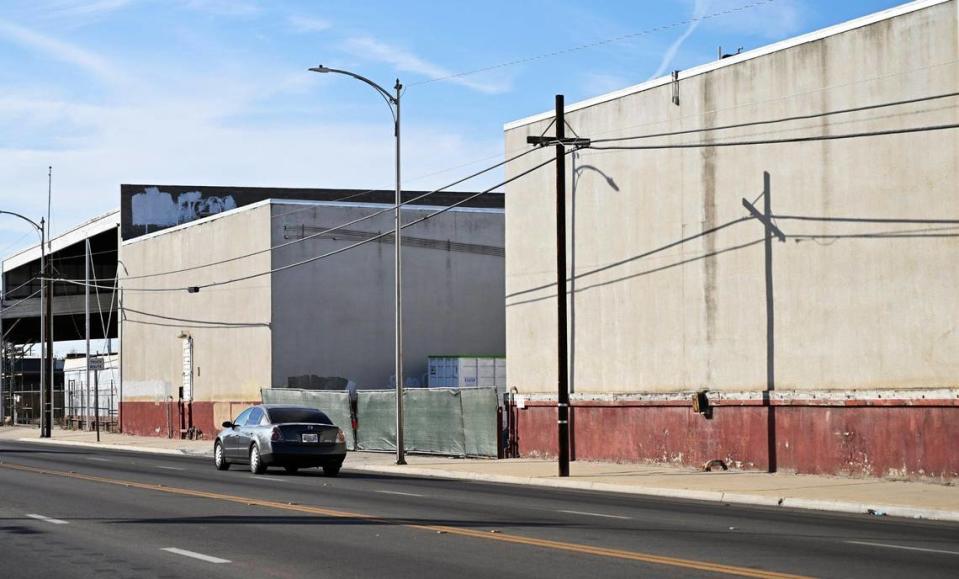 Officials closed down this warehouse at 850 I Street in Reedley after code enforcement discovered it was being used illegally by Chinese company Prestige Biotech for storage of hazardous materials. Photographed Monday, July 31, 2023. ERIC PAUL ZAMORA/ezamora@fresnobee.com