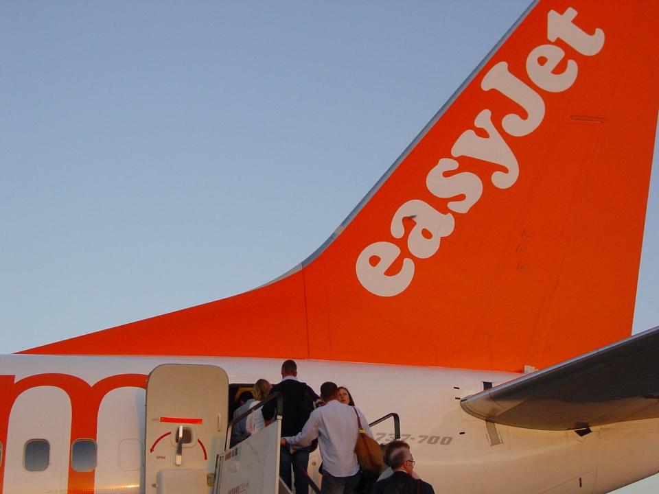 Departing soon? Passengers boarding an easyJet plane (Simon Calder)