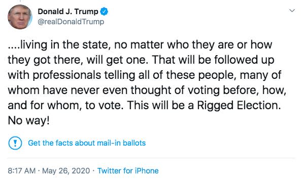 trump ballot tweet