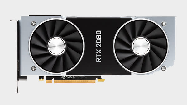 RTX 2080 GPU on a grey background.