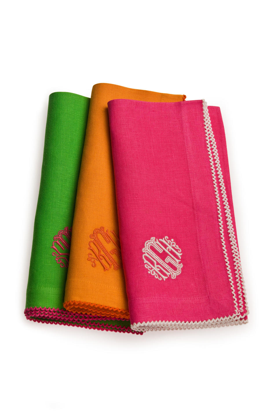 Monogrammed Napkins by Daisy Hill