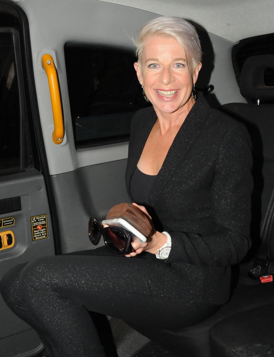 Hopkins being snapped getting out of a taxi. (REX)