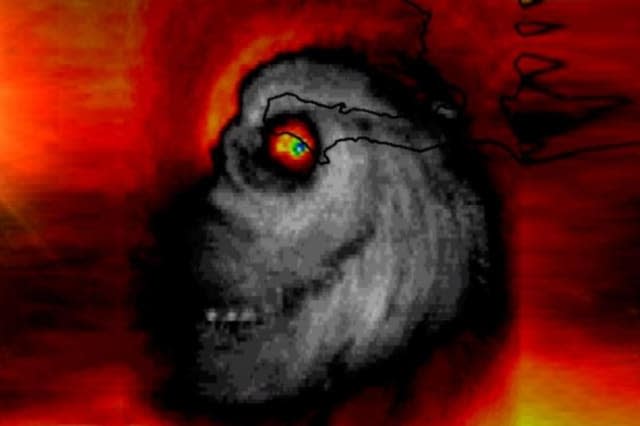 Terrifying image of hurricane matthew