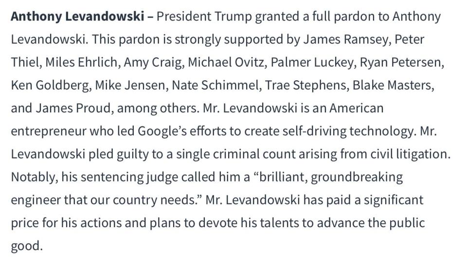 Levandowski pardon