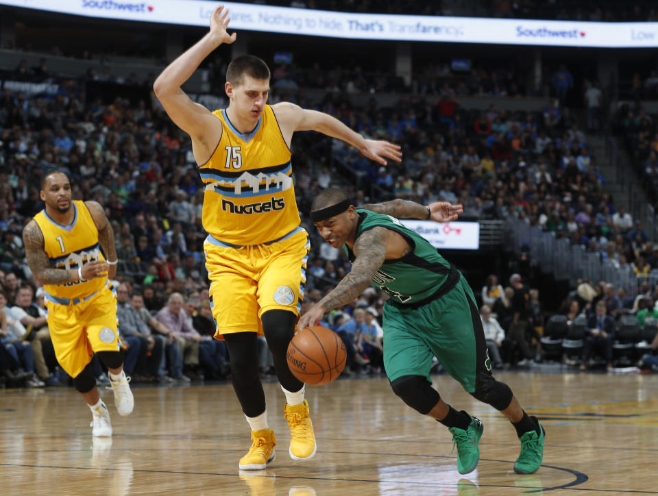 Can playing alongside Nikola Jokic help Isaiah Thomas rediscover the All-Star form he lost last year, and help push the Nuggets into the playoffs? (AP)