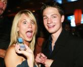 <p>Cuoco flipped out over her phone. </p>