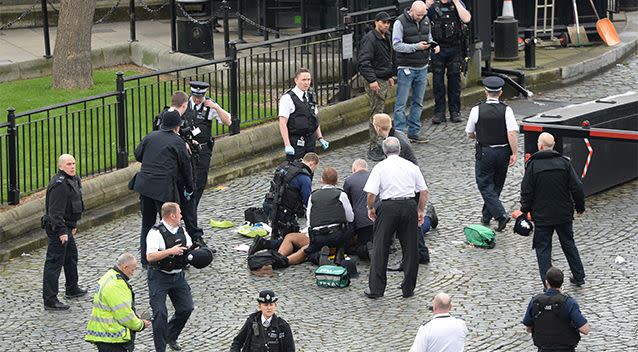 The scenes following the attack. Photo: AAP