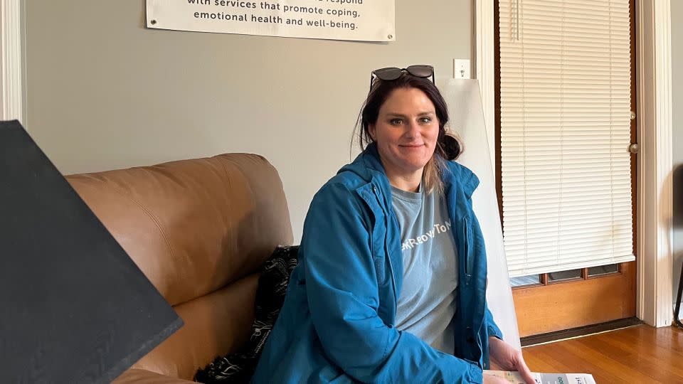 Kayse Brown is a certified peer support specialist in Jasper, Alabama. "People are scared to say 'I need help,'" says Brown, who faced down her own addiction then decided to help others. - Renuka Rayasam/KFF Health News