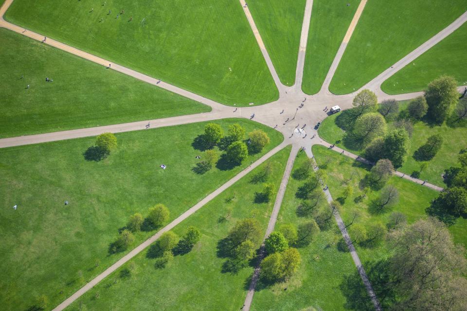 It's springtime in London: a view of the "Reformers Tree" in Hyde Park, by Harry Gray. (Photo: Jason Hawkes/Caters News)