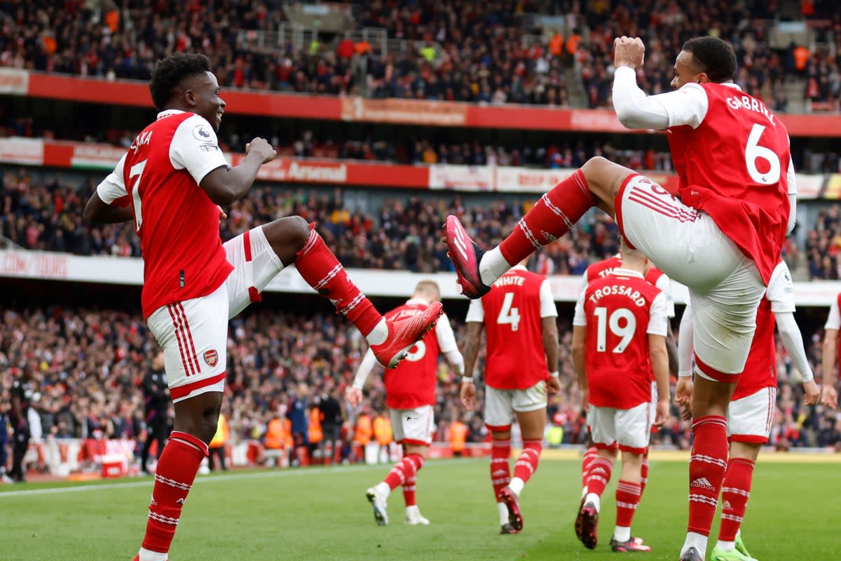 Leaders Arsenal cruised to a sixth straight Premier League win to move eight points clear (Action Images via Reuters)