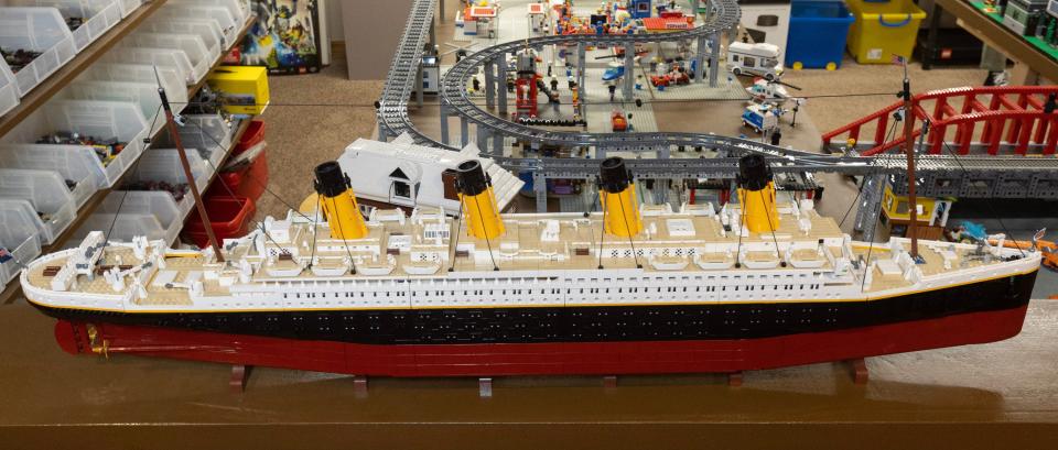 Scott Brown's largest and most expensive Lego set, a replica of the Titanic.