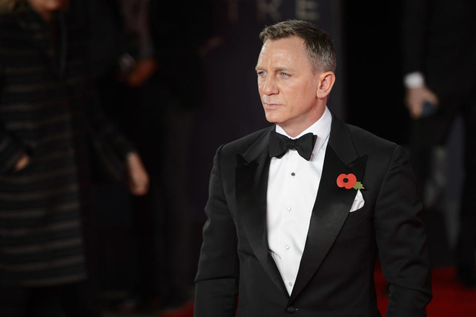 Daniel Craig attending the World Premiere of Spectre, held at the Royal Albert Hall in London. (Credit: Matt Crossick/PA Wire)