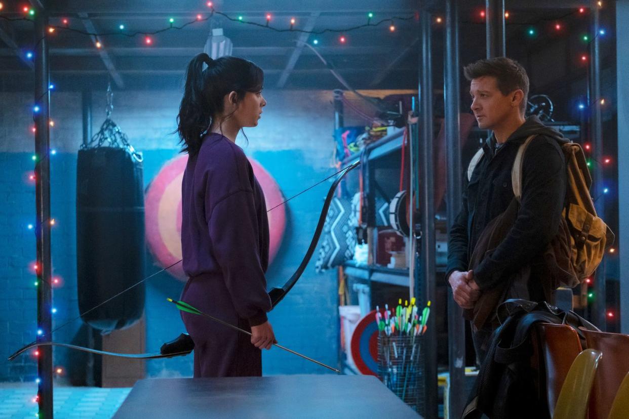 hailee steinfeld, jeremy renner, hawkeye