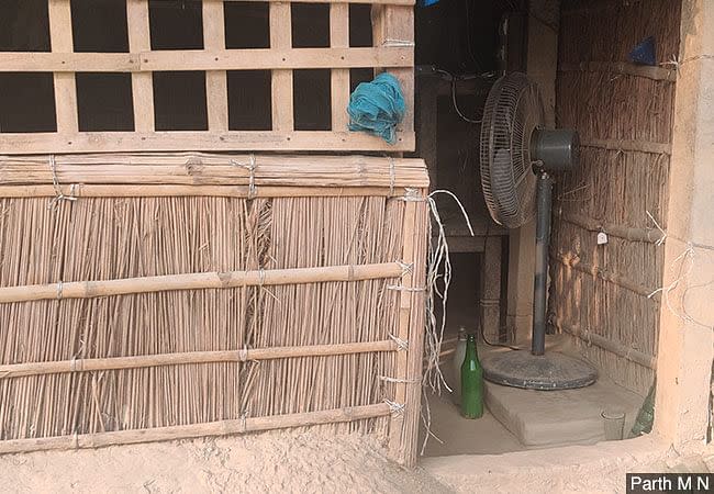 A house in a Muzaffarpur village with two bottles of hooch. The village that hardly made hooch is now producing Rs 2 lakh worth every day post liquor ban.