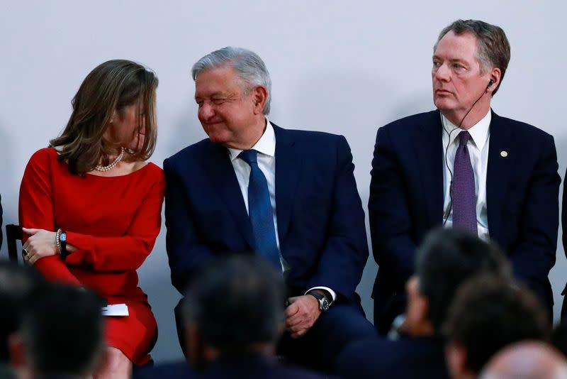 Canadian Deputy Prime Minister Freeland, U.S. Trade Representative Lighthizer, White House Senior Adviser Kushner, Mexican Foreign Minister Ebrard and Mexican Deputy Foreign Minister for North America Seade meet in Mexico City