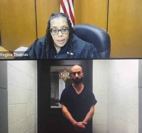 Judge Regina Thomas speaks during court hearing of Hassan Yehia Chokr, 35, in Wayne County Circuit Court on Dec. 6, 2022. Chokr appeared via video stream and at one point mooned the judge. She revoked his bond in case involving an incident in 2020. Chokr has been charged in a separate case involving an antisemitic attack last week in Bloomfield Township.