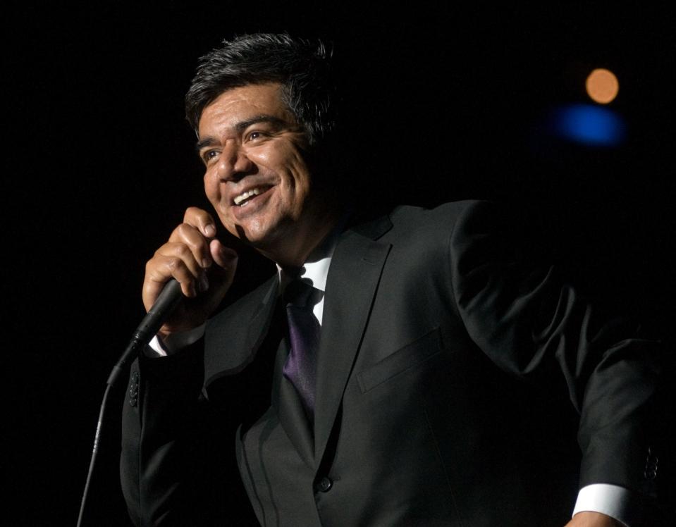 Comedian George Lopez performs at the Bob Hope Theatre in downtown Stockton on Dec. 13, 2008.