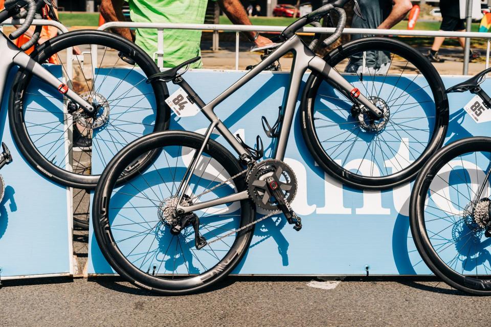 bikes from the tour down under in mid january 2023 in australia many bikes were under wraps