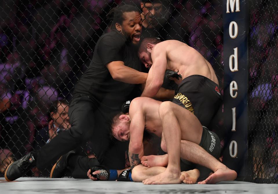 Nurmagomedov submitted McGregor in October 2018 in one of the most-hyped MMA fights everGetty Images