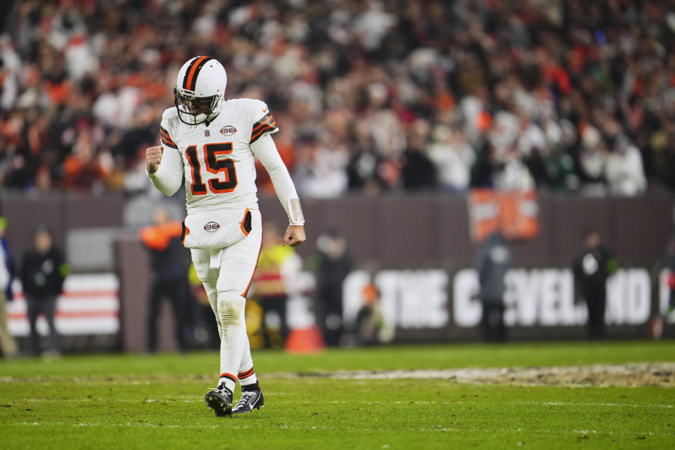 Joe Flacco's arm strength, ability to push the ball down field and peaks of elite play are exactly what the Browns needed out of the quarterback position. (Photo by Cooper Neill/Getty Images)