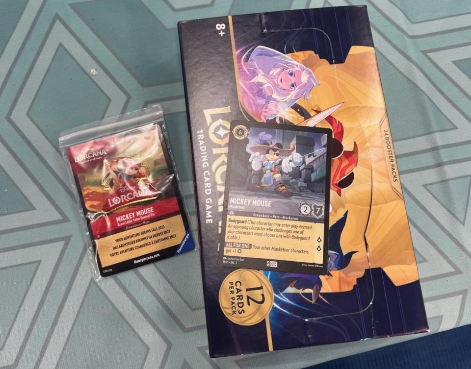 Justin Pearson, a Gen Con 2023 attendee, shared photos of Disney Lorcana cards he purchased during the exclusive release.