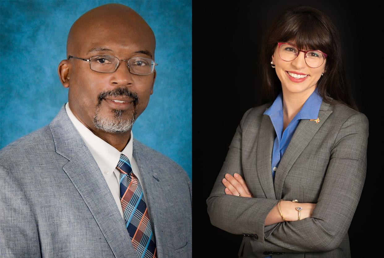 Democratic incumbent Reggie Bellamy and Republican challenger Amanda Ballard will face off during the Nov. 8 general election race for Manatee County's District 2 seat.