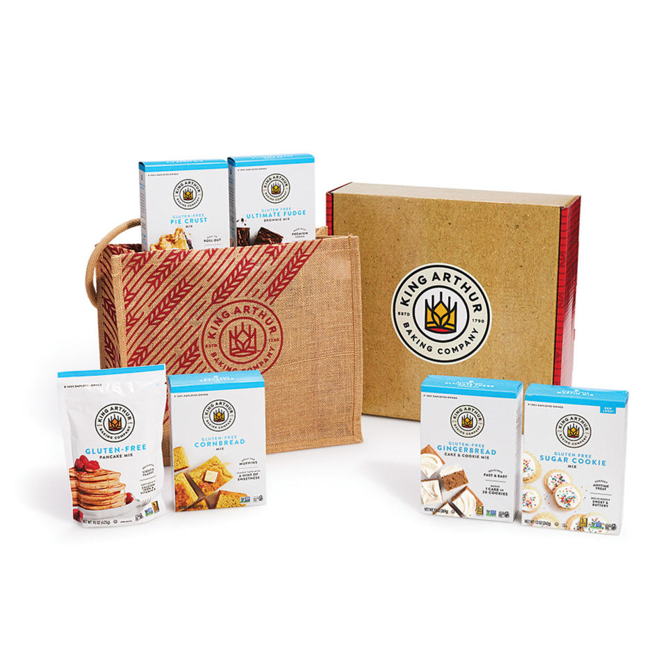 <p><a href="https://go.redirectingat.com?id=74968X1596630&url=https%3A%2F%2Fshop.kingarthurbaking.com%2Fitems%2Fgluten-free-mixes-and-tote-gift&sref=https%3A%2F%2Fwww.goodhousekeeping.com%2Fholidays%2Fgift-ideas%2Fg45339203%2Fbest-food-gifts%2F" rel="nofollow noopener" target="_blank" data-ylk="slk:Shop Now;elm:context_link;itc:0;sec:content-canvas" class="link ">Shop Now</a></p><p>Gluten-Free Mixes and Tote Gift</p><p>kingarthurbaking.com</p><p>$29.99</p>