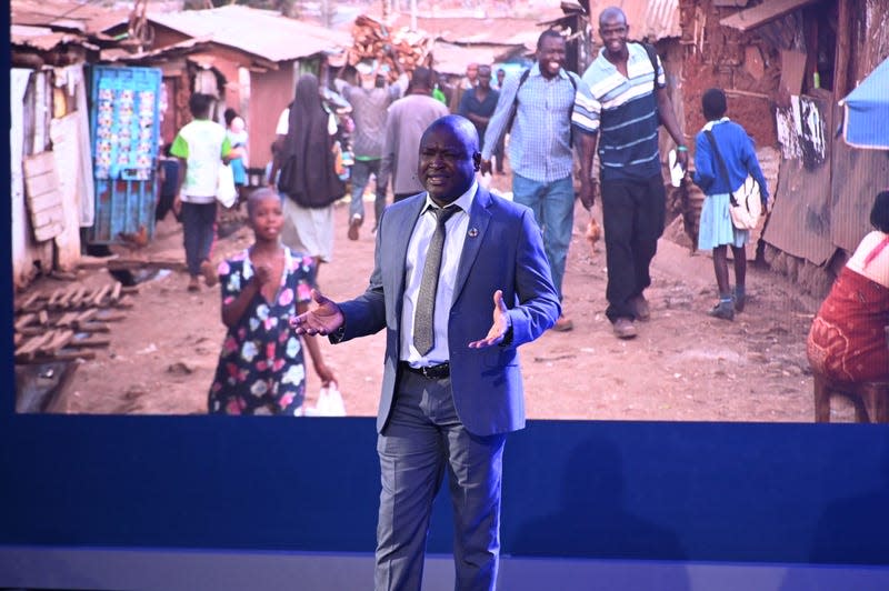 Kennedy Odede speaks during the Clinton Global Initiative September 2022 Meeting at New York Hilton Midtown on September 19, 2022 in New York City. - Photo: Noam Galai for Clinton Global Initiative (Getty Images)