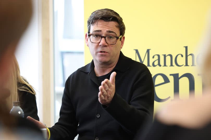 Andy Burnham speaks at the MEN's mayoral hustings -Credit:Sean Hansford | Manchester Evening News