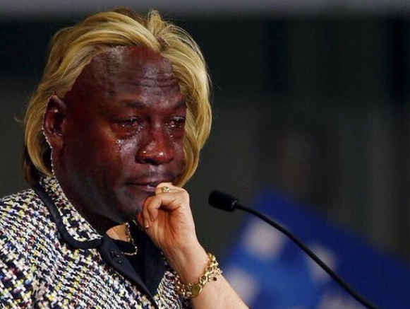 Michael Jordan llora