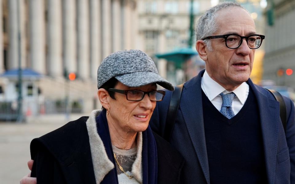 Kevin Maxwell and Isabel Maxwell, brother and sister of Ghislaine Maxwell, arrive at court during the socialite's trial last week - Carlo Allegri/Reuters