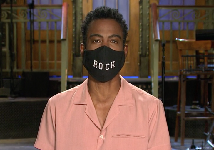 Chris Rock hosted the first Saturday Night Live back in the studio since 7 March (NBC)