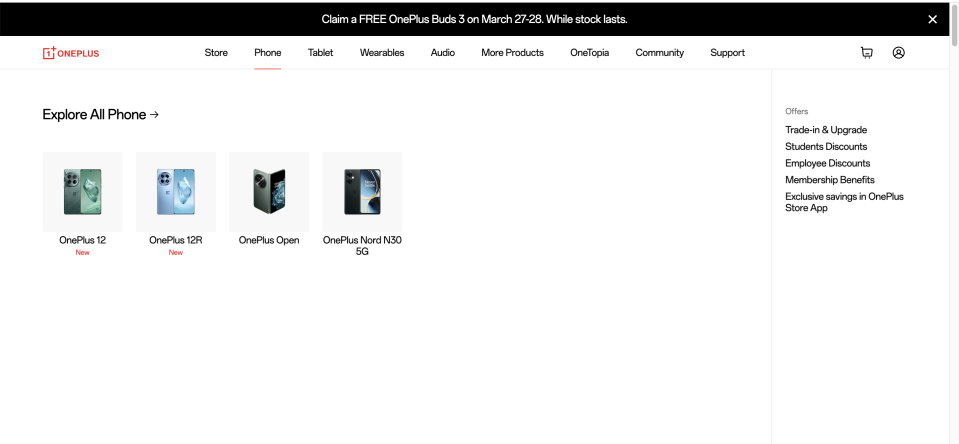 OnePlus website